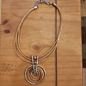 Silver and gold necklace